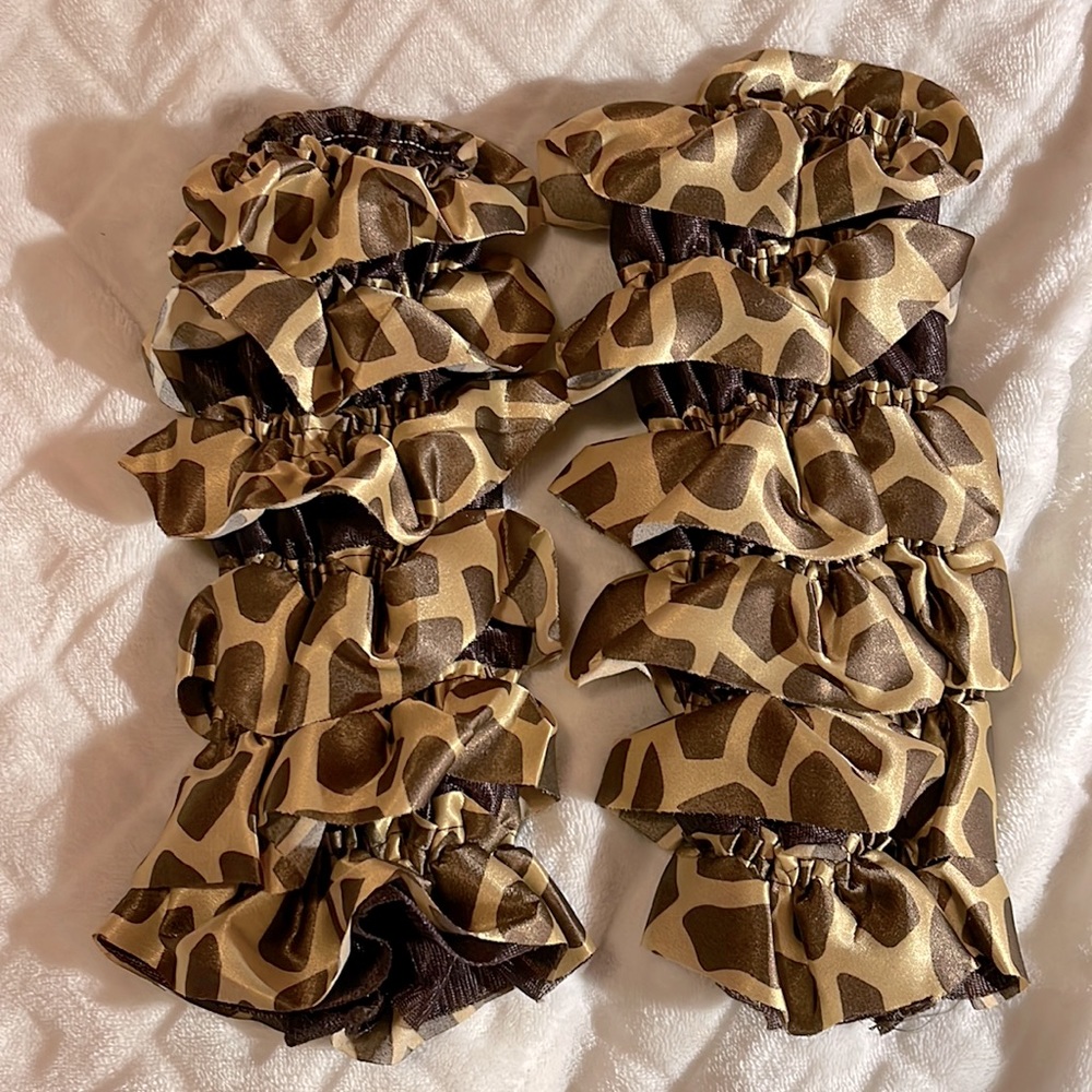 Satin Giraffe Leg Warmers Baby Toddler Elastic Band for Comfortable Fit New